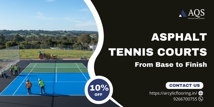 Asphalt tennis court construction