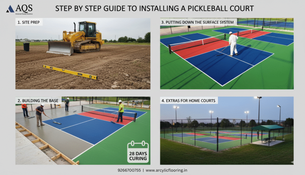 pickleball court construction