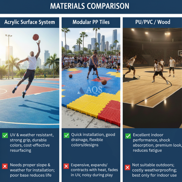 basketball Court materials