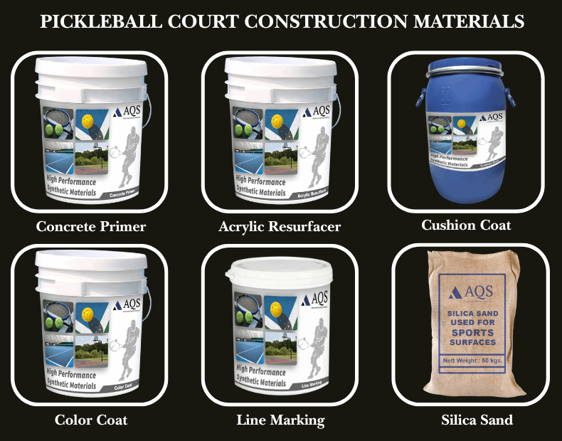 pickleball court materials