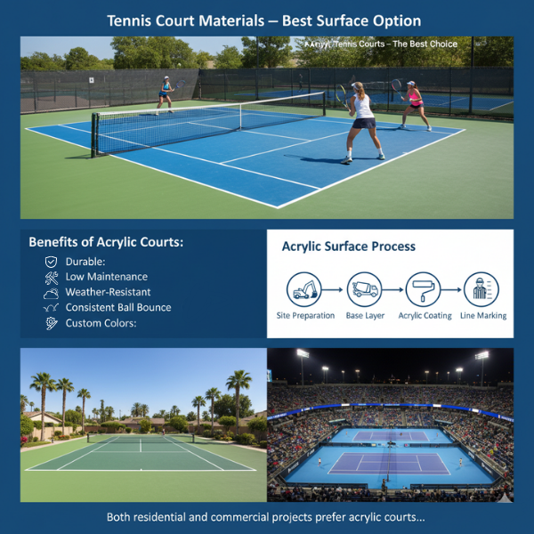 tennis court material