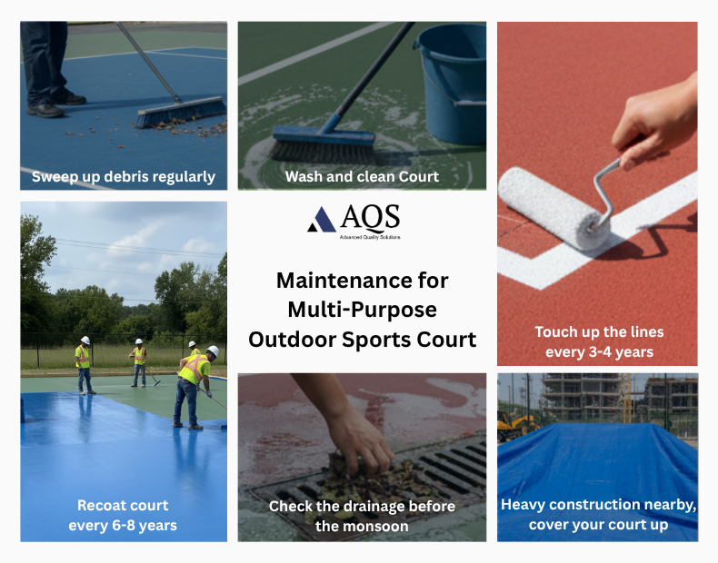 multi-purpose court maintenance