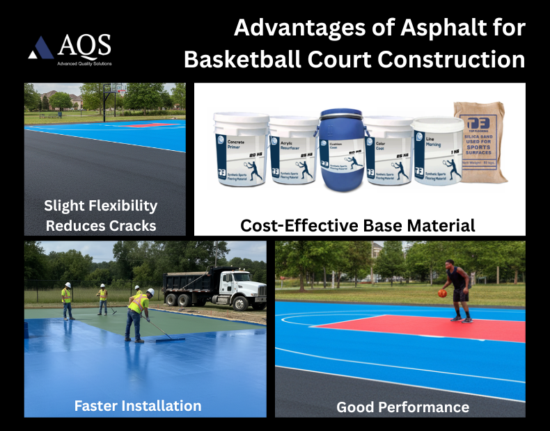 advantage of asphalt basketball court