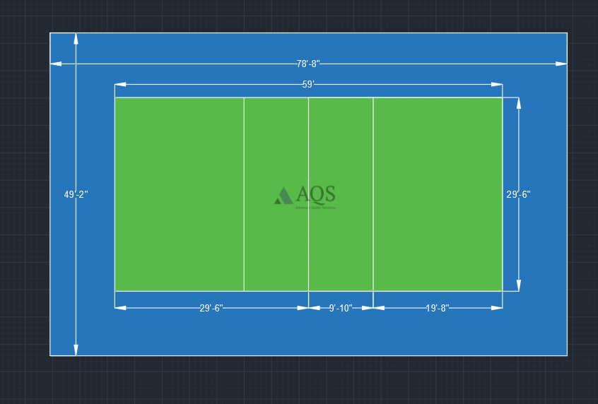 volleyball court dimension