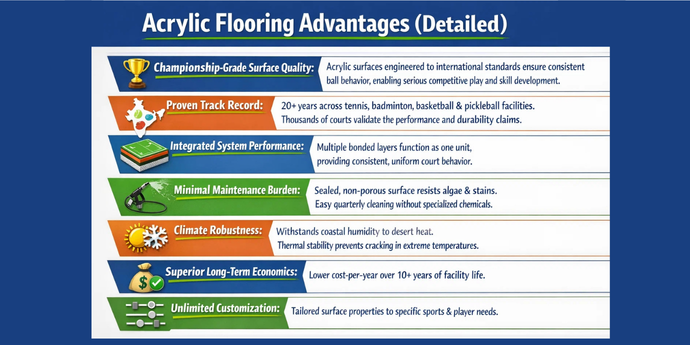 Acrylic Flooring vs PP Interlocking Tiles