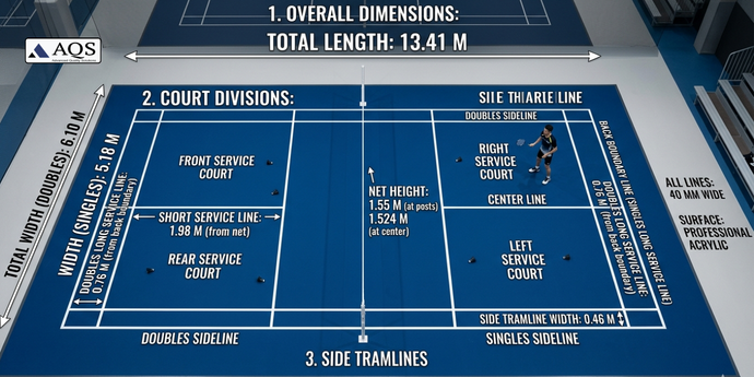 Badminton Court Size in Meter
