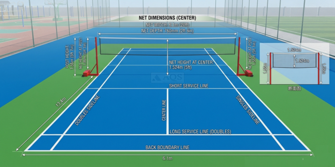 Badminton Court Size in Meter
