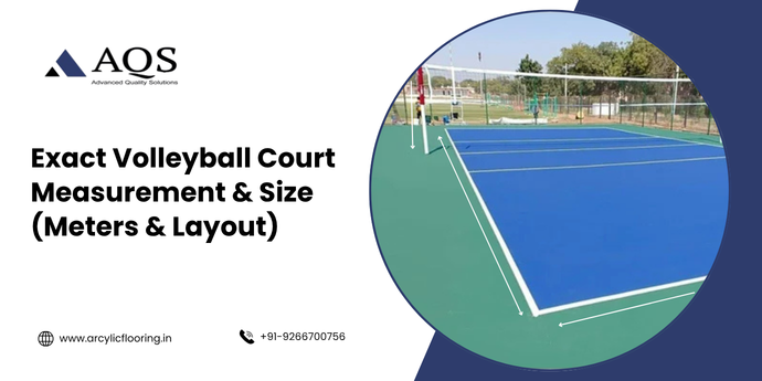 Exact Volleyball Court Measurement & Size (Meters & Layout)