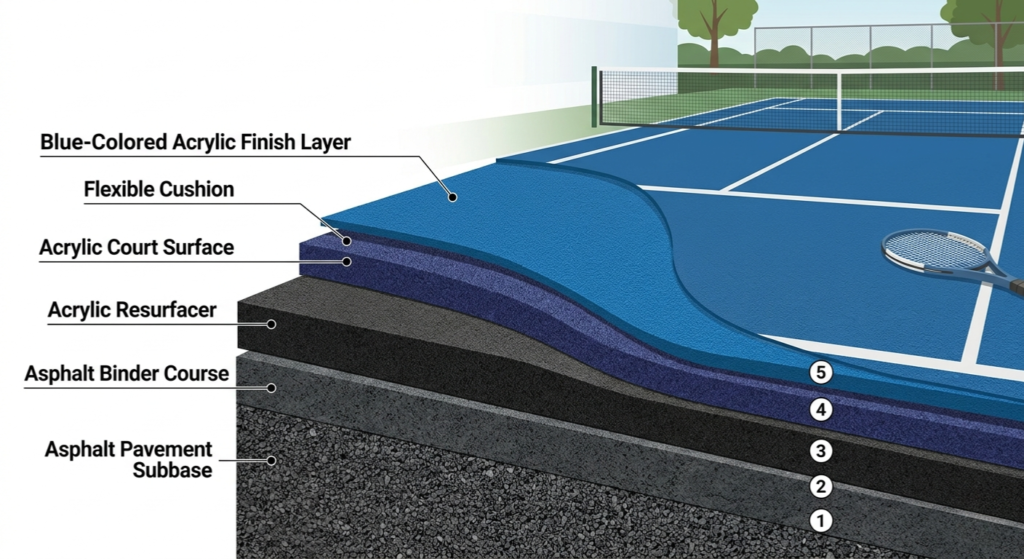 Acrylic Surface for Tennis Court