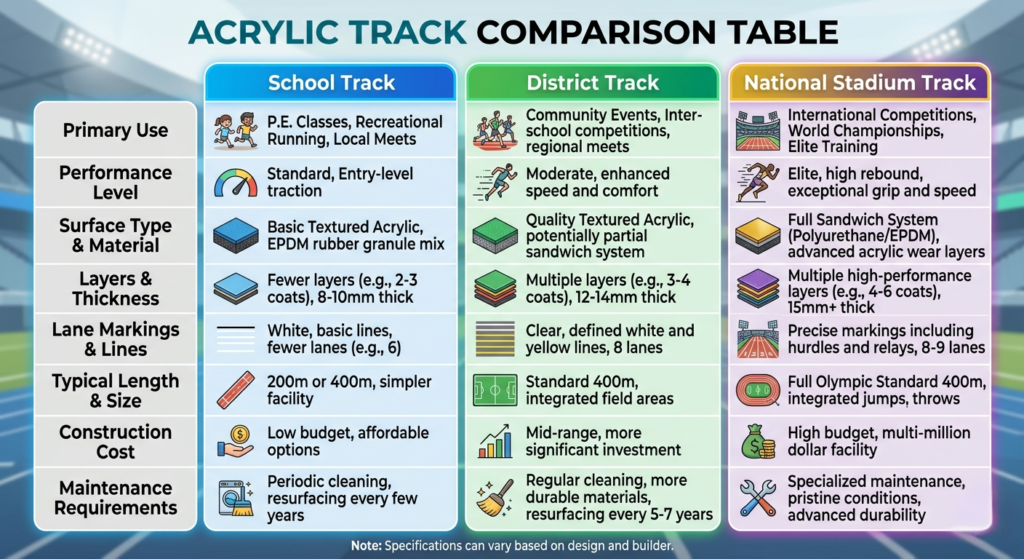Running Track Construction Cost