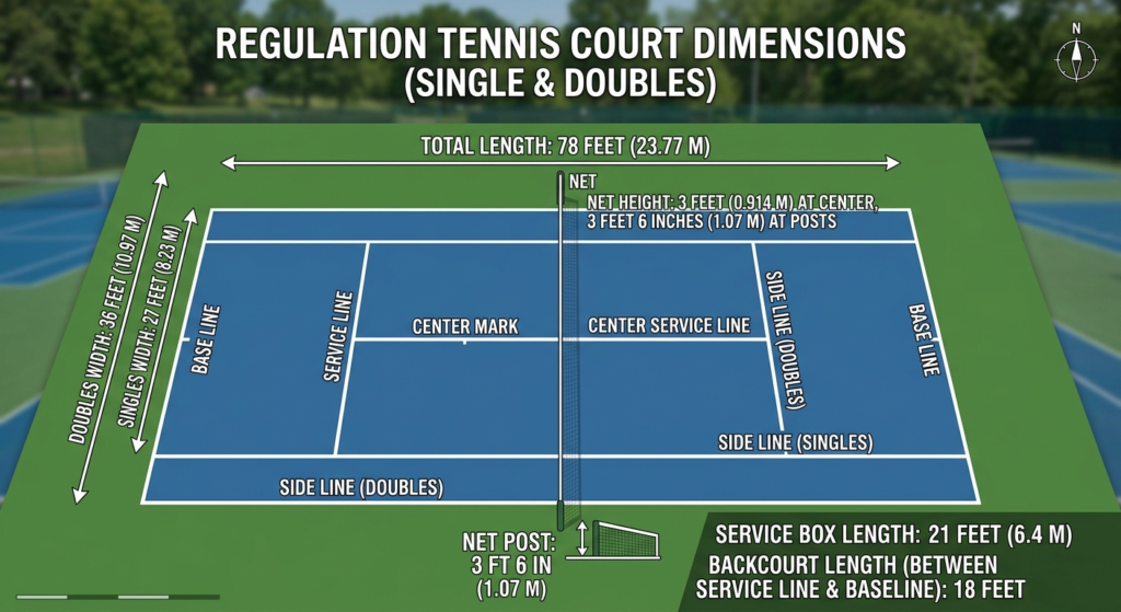 Tennis Ground Size