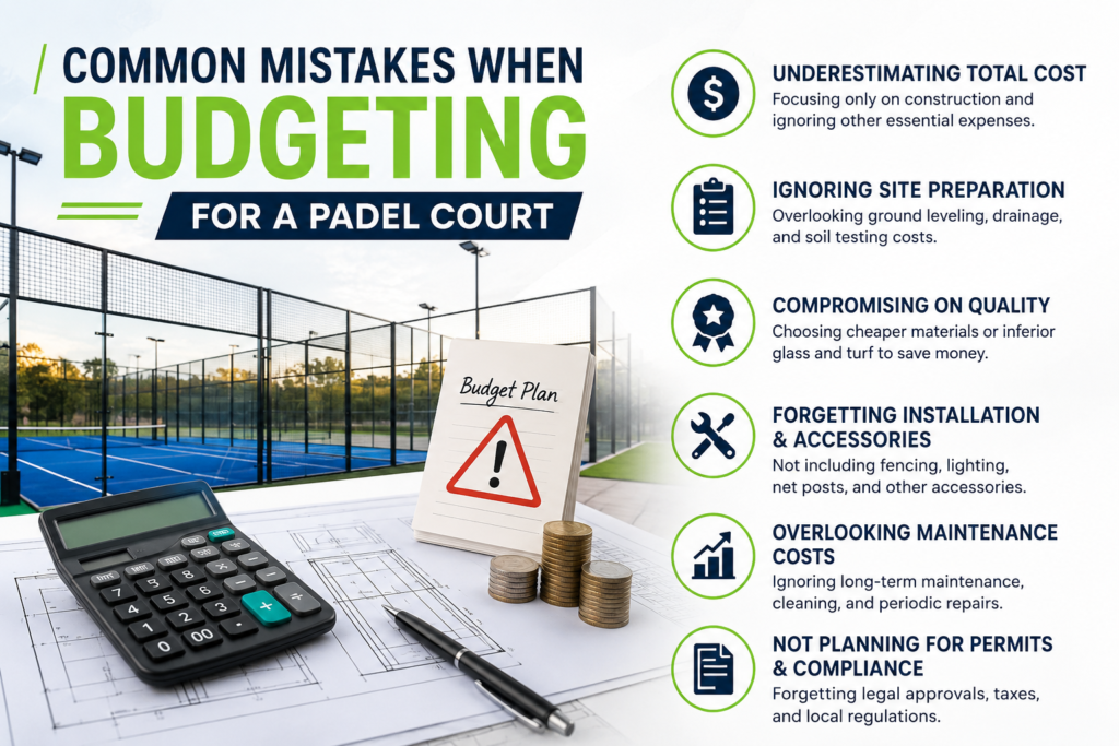 Common Mistakes Budgeting for a Padel Court